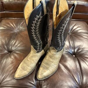 Hondo VTG 10.5D Men's Grey & Black Buckaroo Cowboy Boots